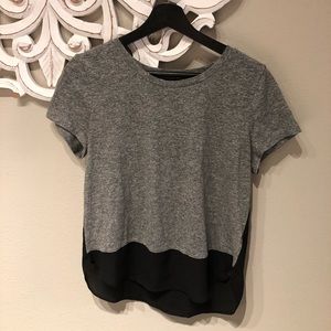 Express half sheer T shirt shirt